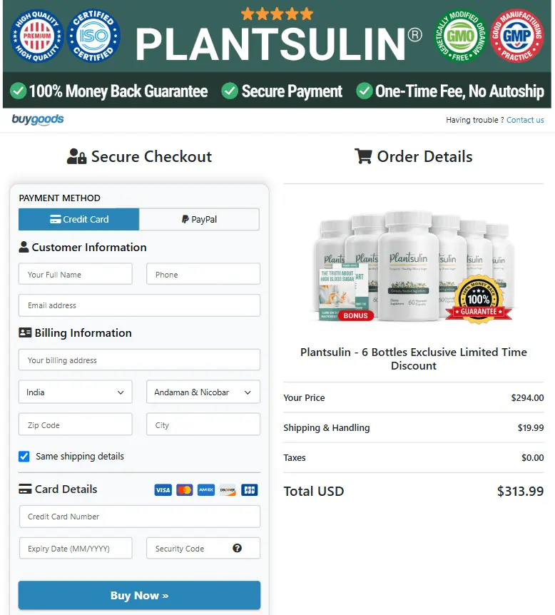 Plantsulin buy